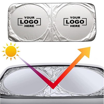 Foldable Car Front Windshield Sunshade W/ Pouch